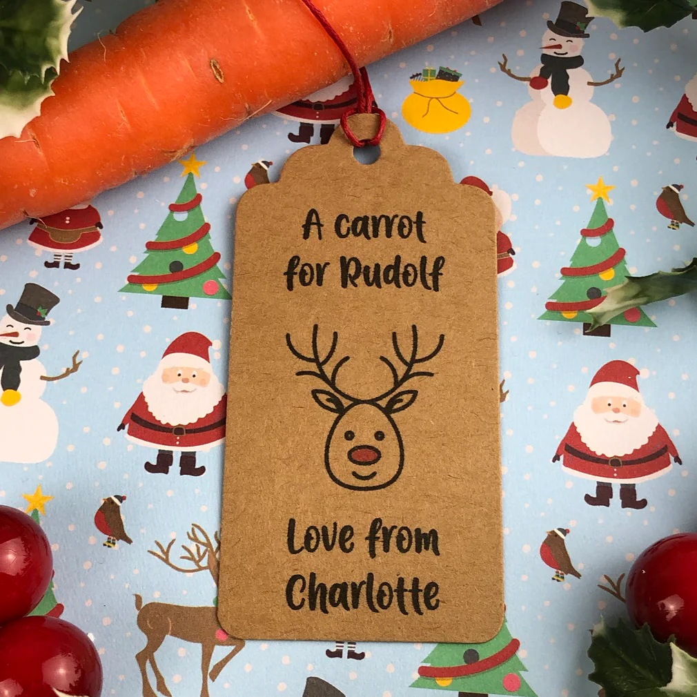 Personalised Rudolph's Carrot Tag - Image 8