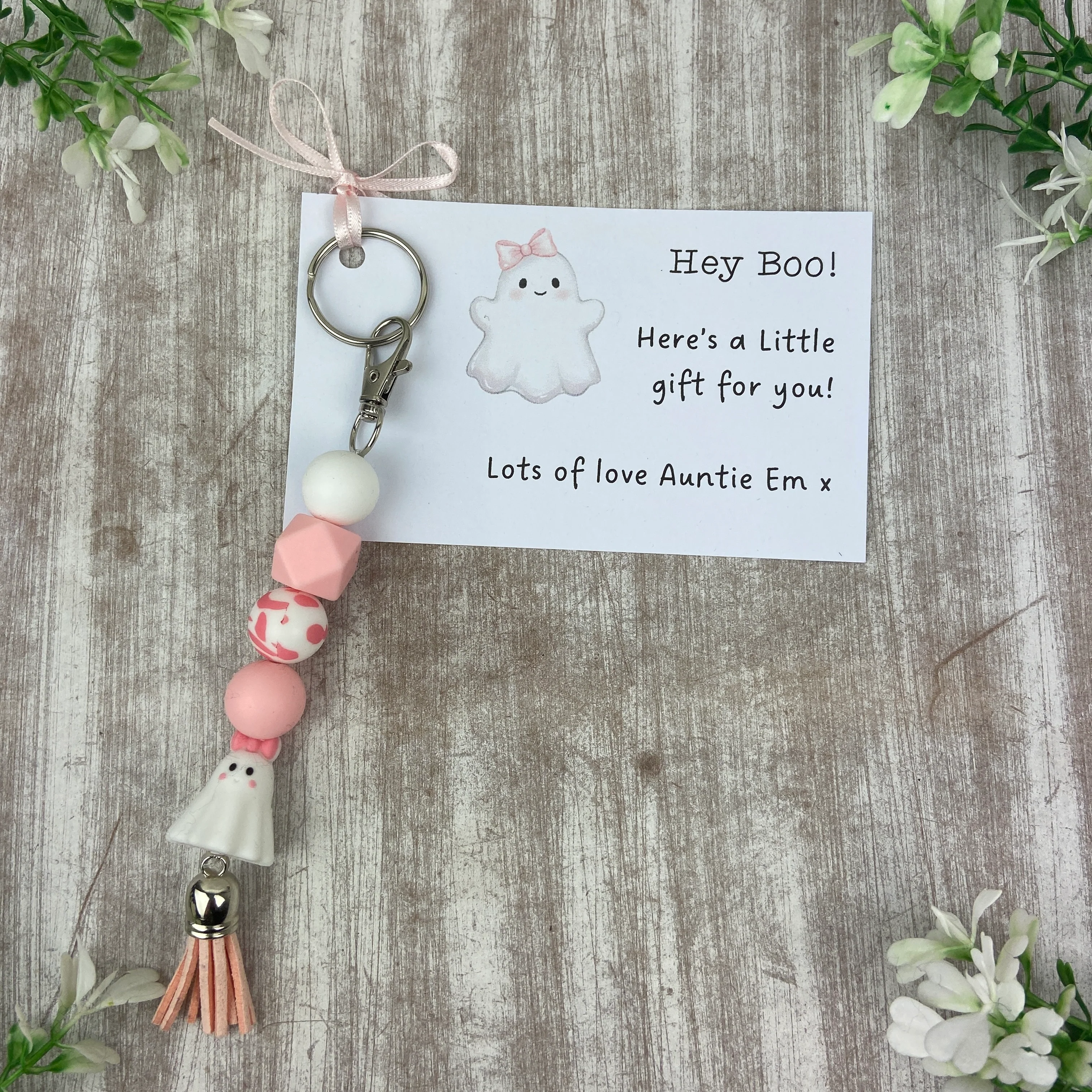 Pink Ghost Keychain - Image 4
