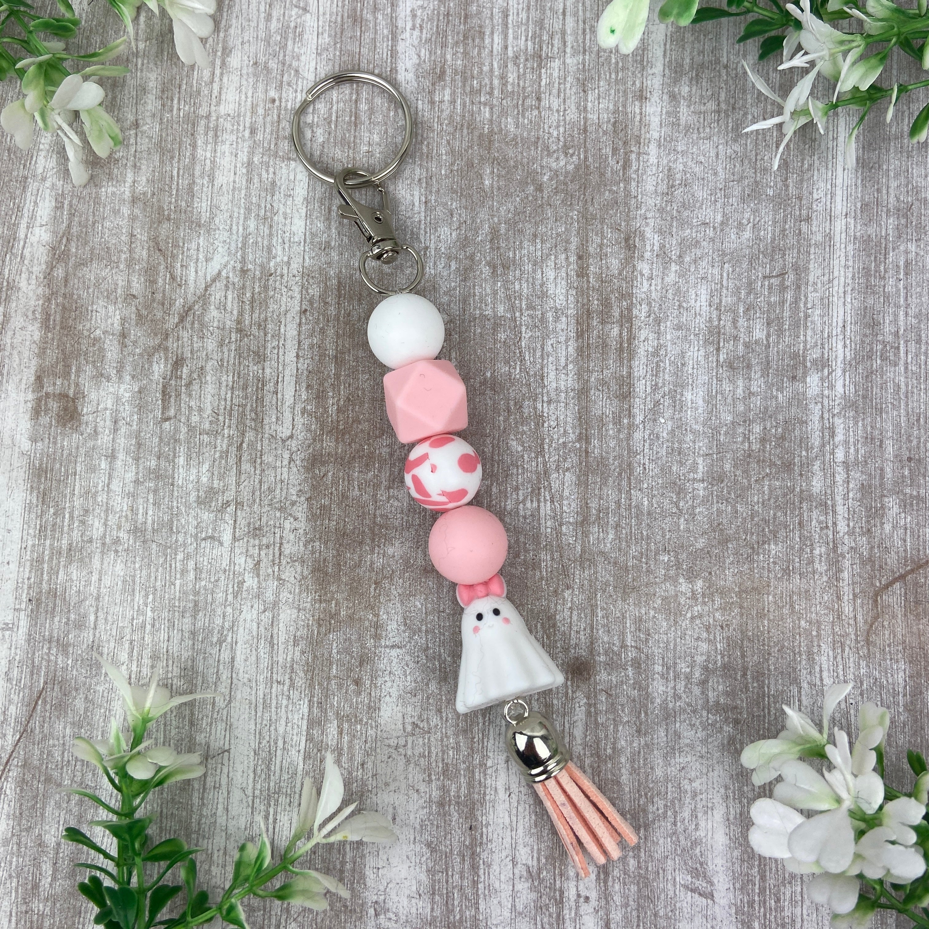 Pink Ghost Keychain - Image 5