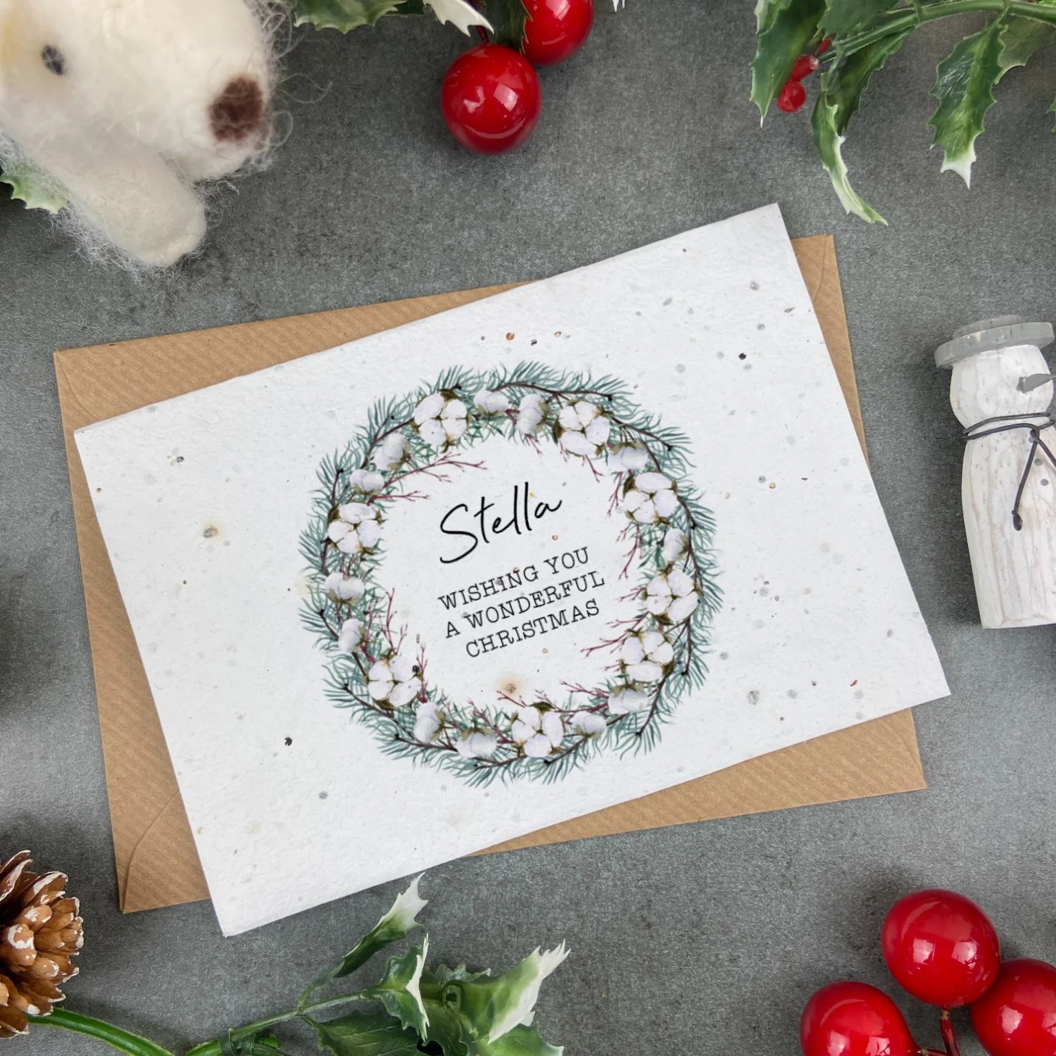 Plantable Seed Christmas Card - Wishing You A Wonderful Christmas - Image 5