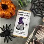 Purple Hat Gnome Happy Halloween - Personalised Chocolate Bar - Image 5