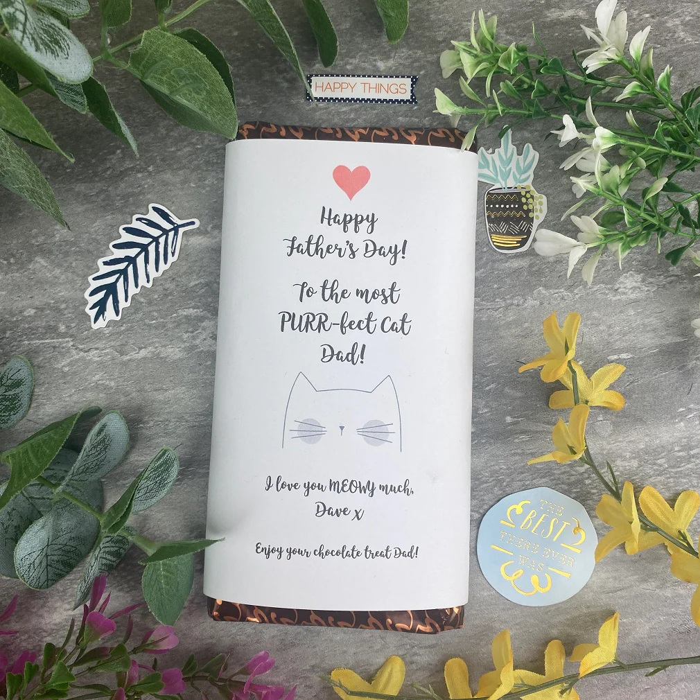 Purrfect Cat Dad Father's Day Chocolate Bar - Image 7