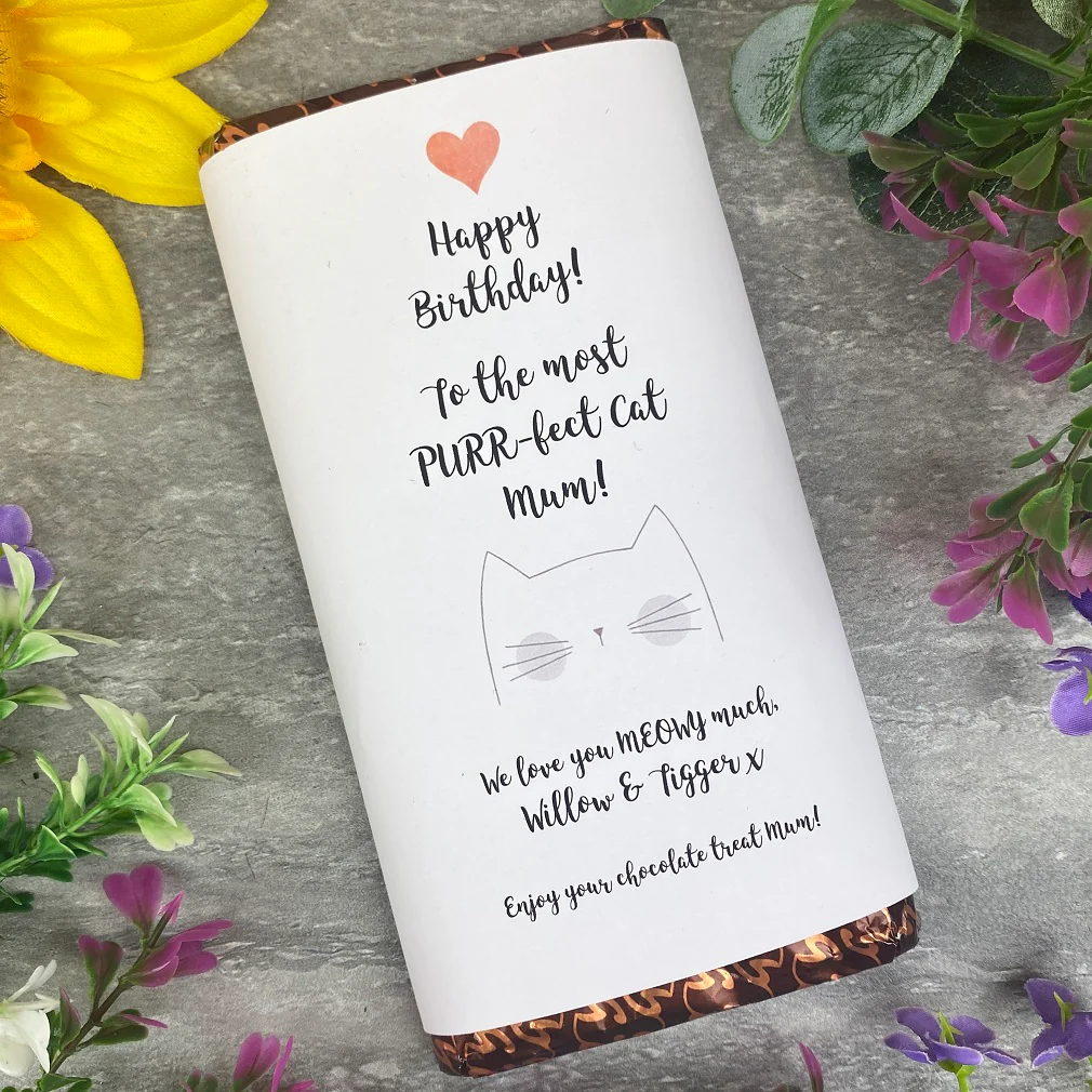 Purrfect Cat Mum Birthday Chocolate Bar - Image 2
