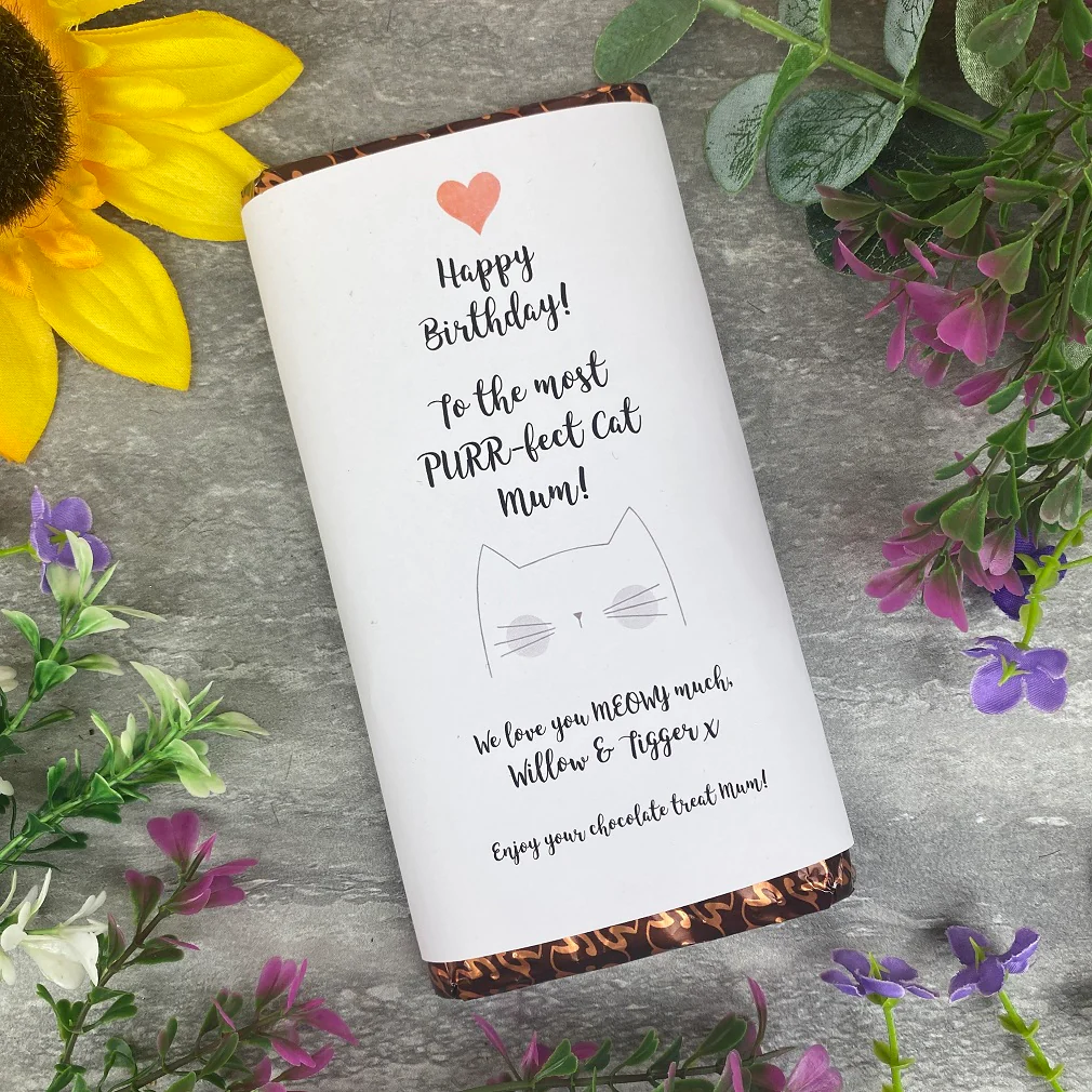 Purrfect Cat Mum Birthday Chocolate Bar - Image 6