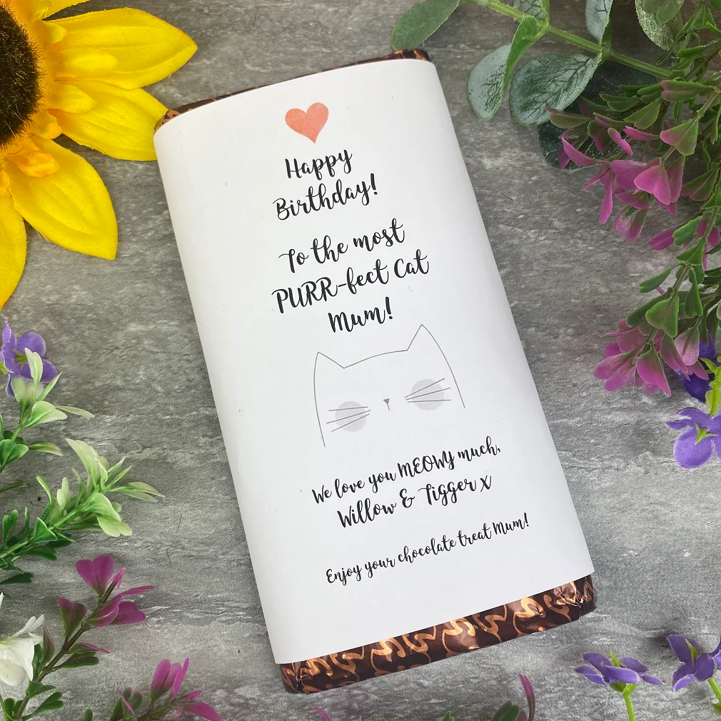 Purrfect Cat Mum Birthday Chocolate Bar - Image 9