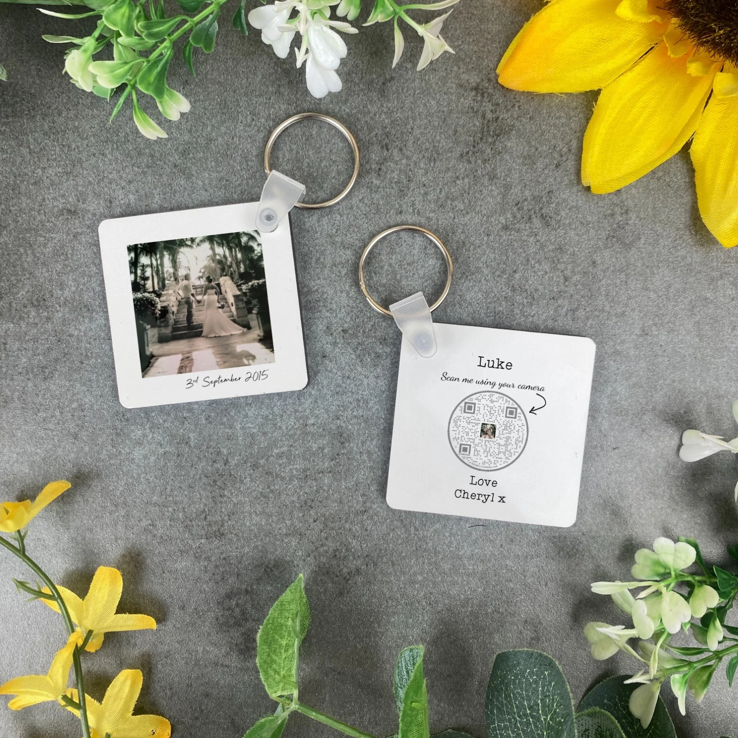 QR Code Keyring Wedding Keepsake - Image 4