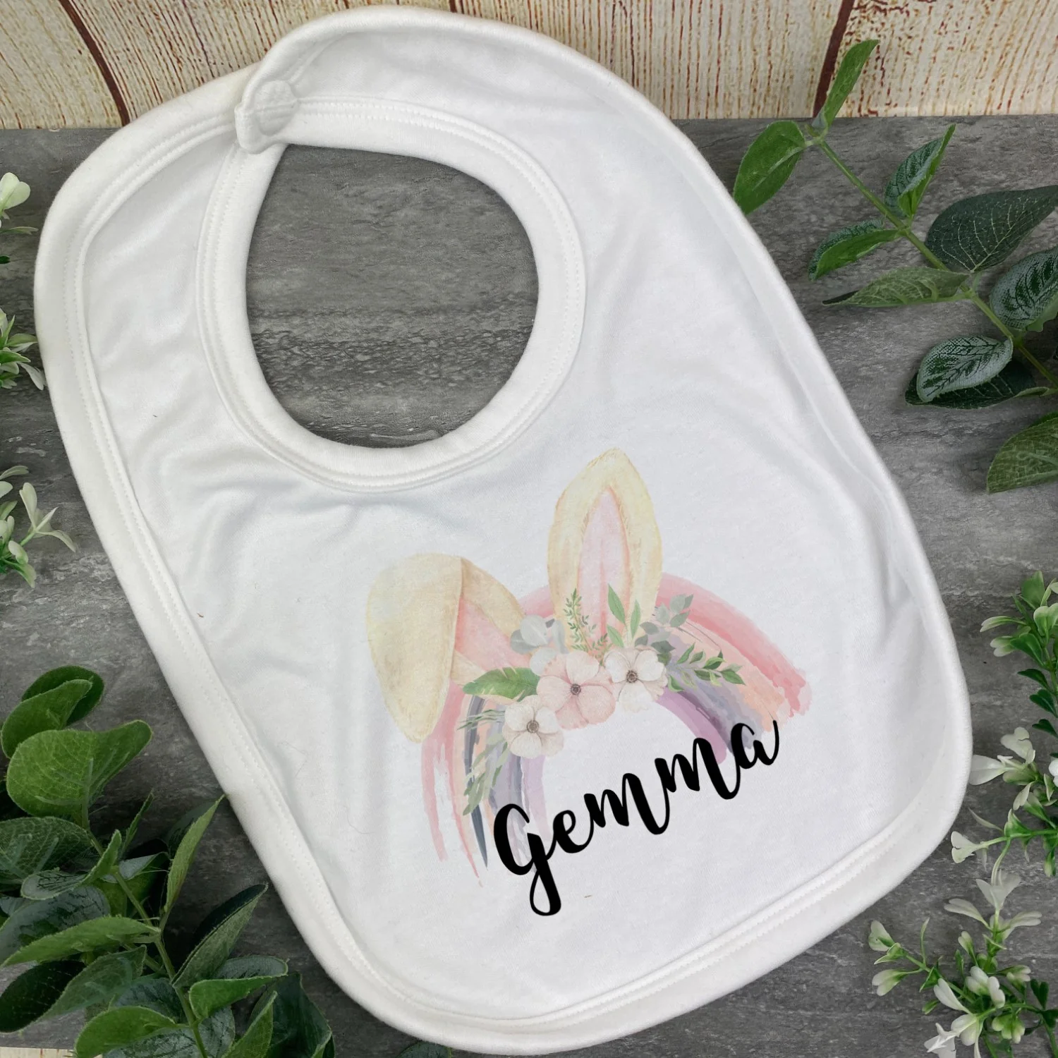 Rainbow Bunny Ears Bib and Vest - Image 3