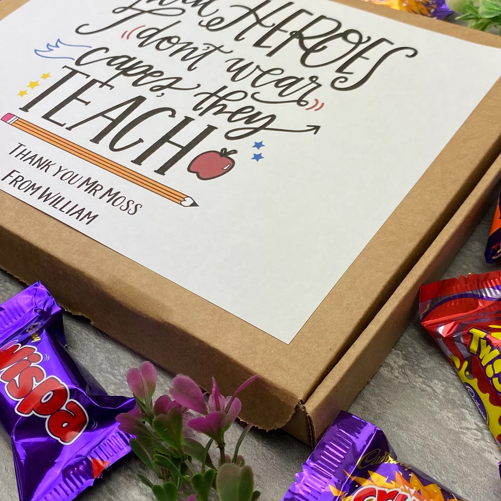 Real Heroes Don't Wear Capes, They Teach - Chocolate Heroes Box - Image 6