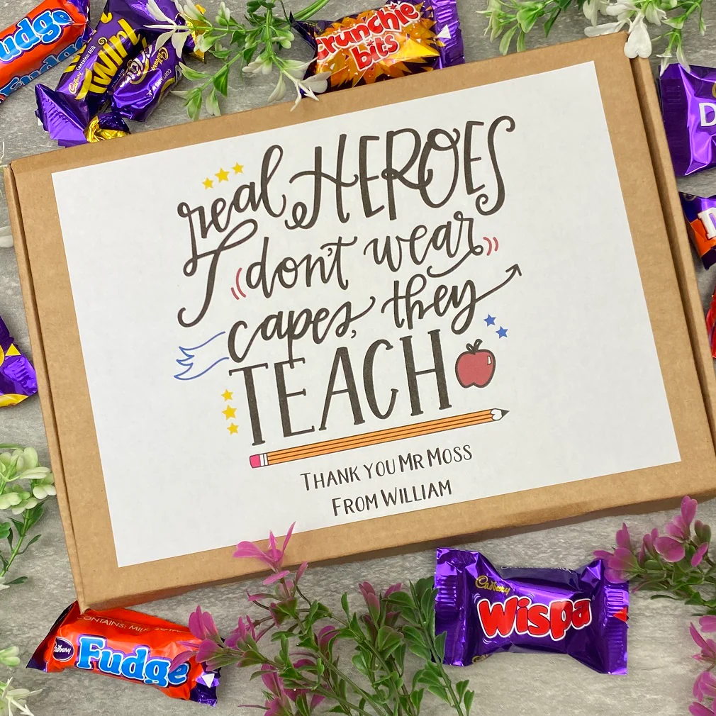 Real Heroes Don't Wear Capes, They Teach - Chocolate Heroes Box - Image 8