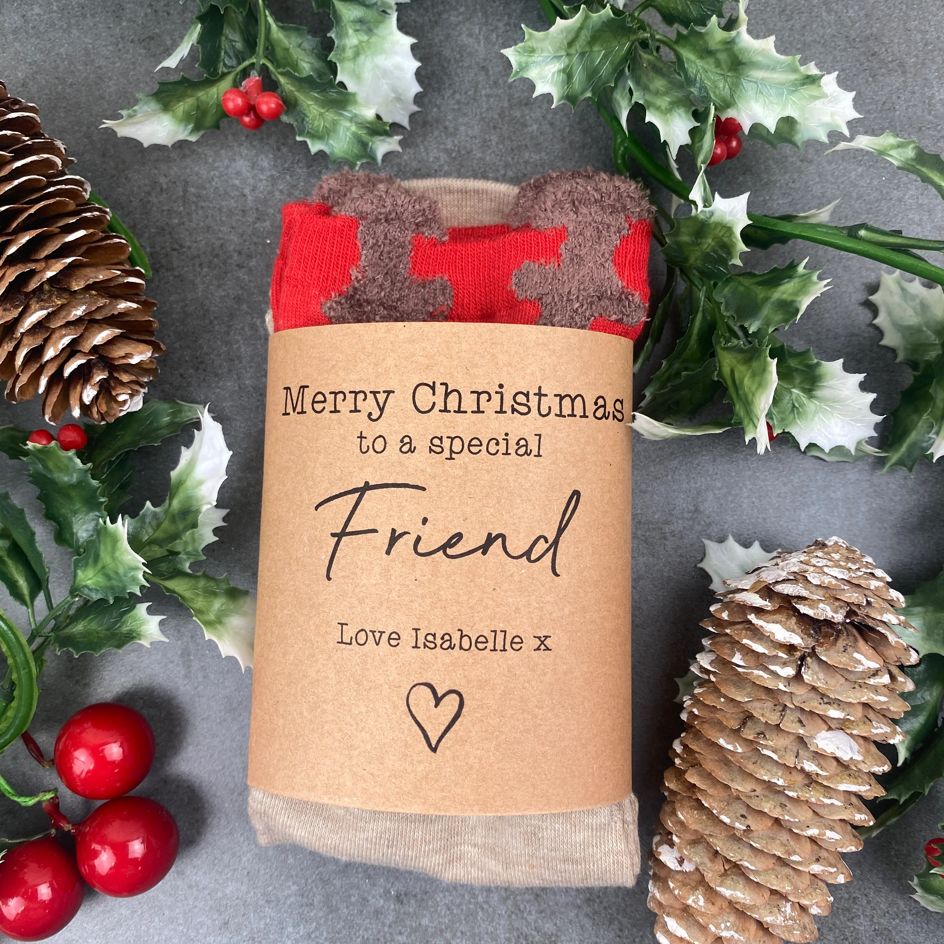 Reindeer Special Friend Christmas Sock - Image 4