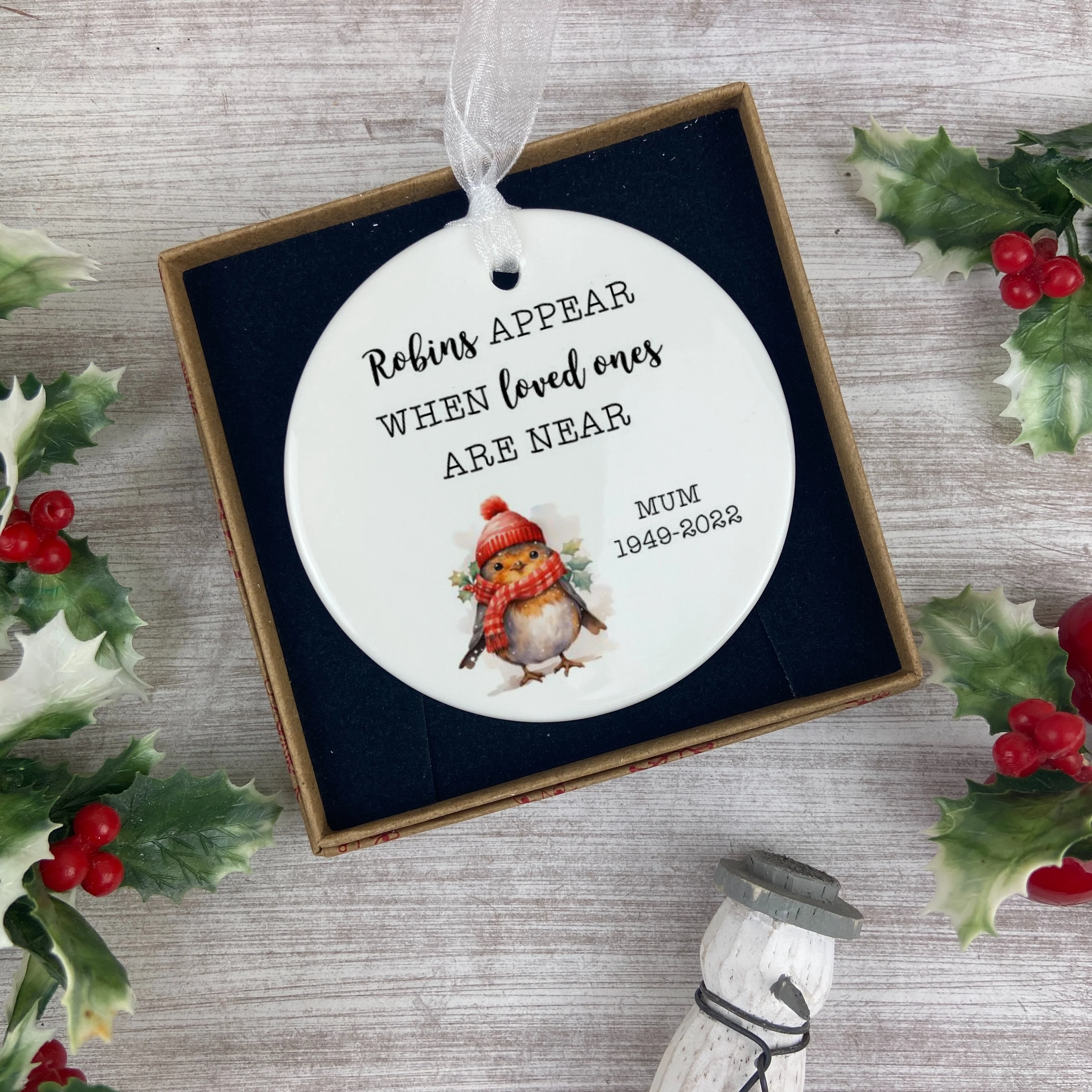Robin Personalised Bauble - Image 3