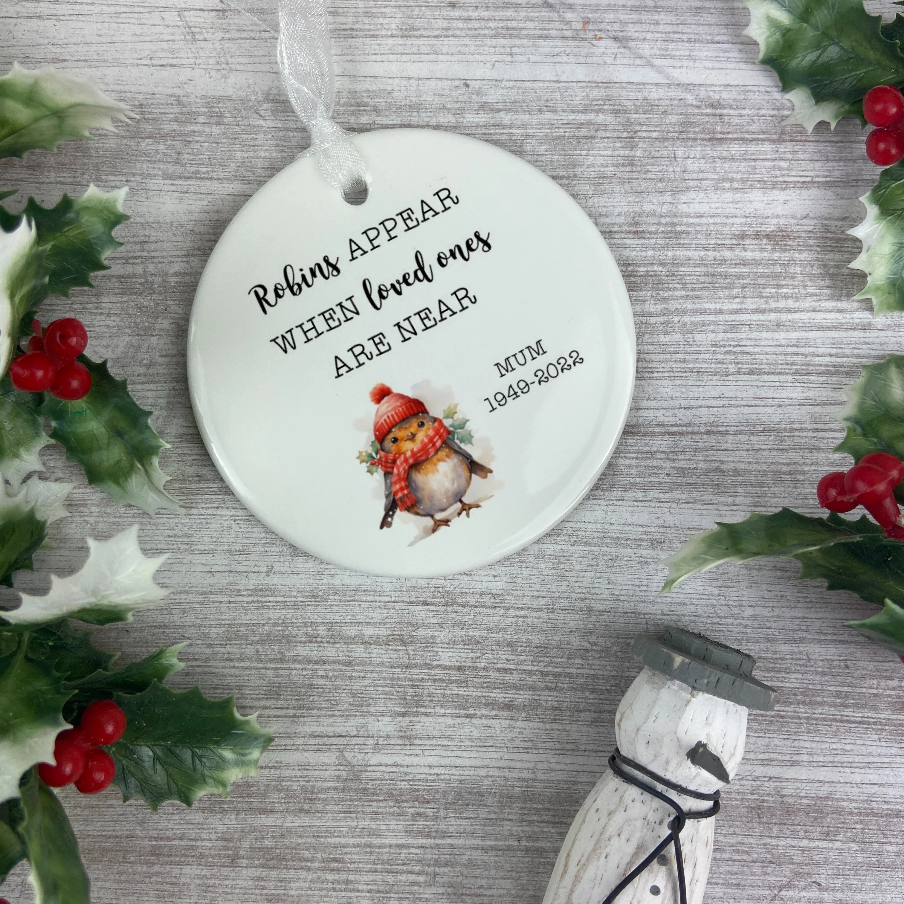 Robin Personalised Bauble - Image 4