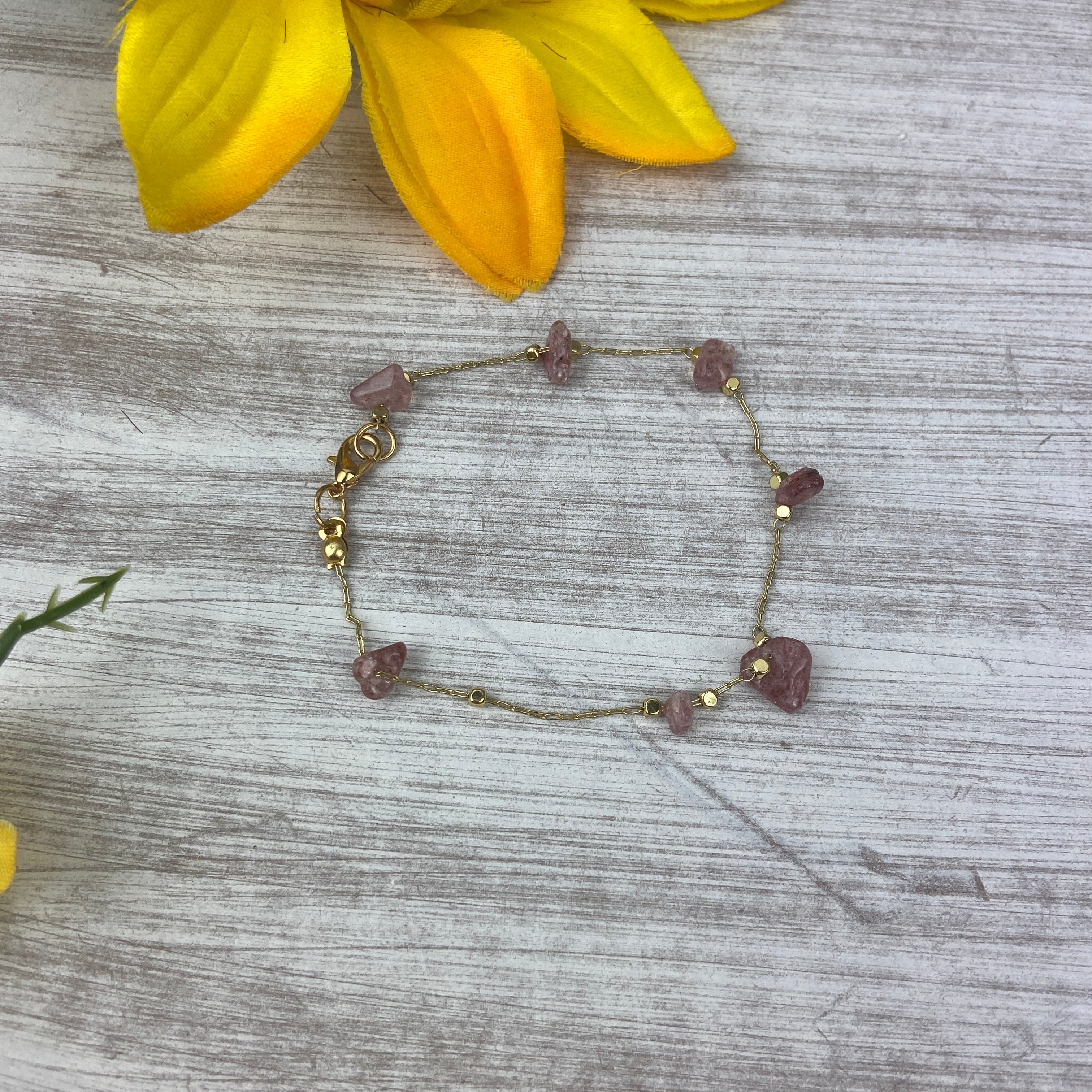 Rose Quartz Crystal Bracelet In Gift Box - Image 10