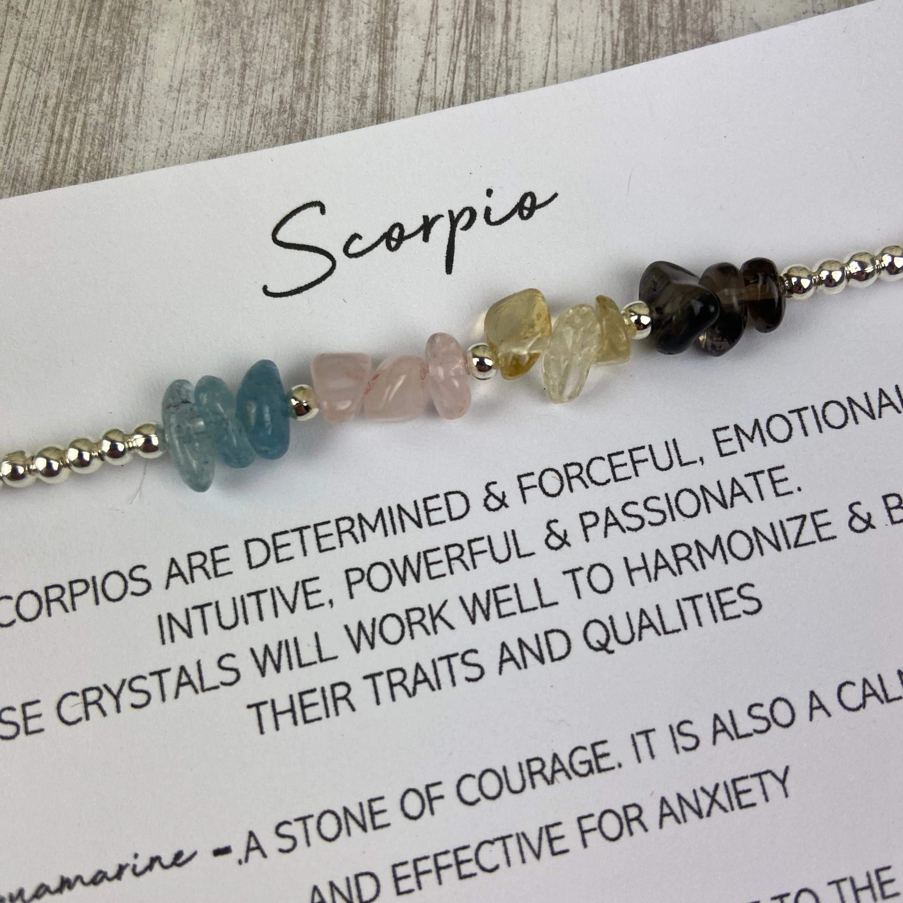 Scorpio Crystal Chip Beaded Bracelet - Image 3
