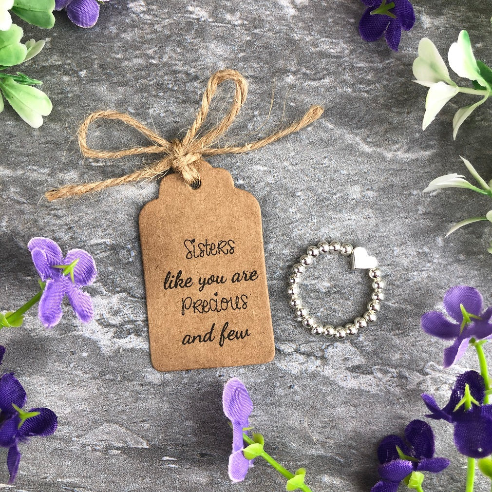 Sisters Like You Are Precious & Few Stretch Ring - Image 6