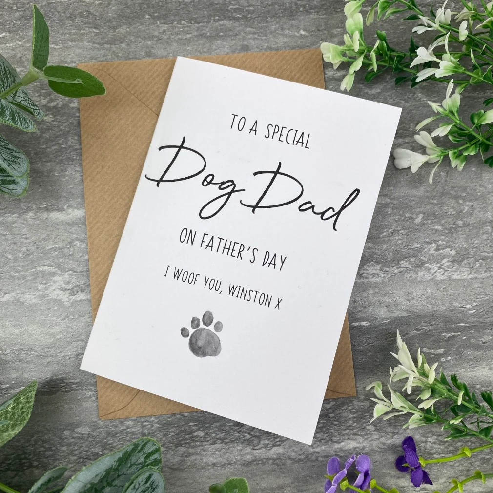 Special Dog Dad On Father's Day Card