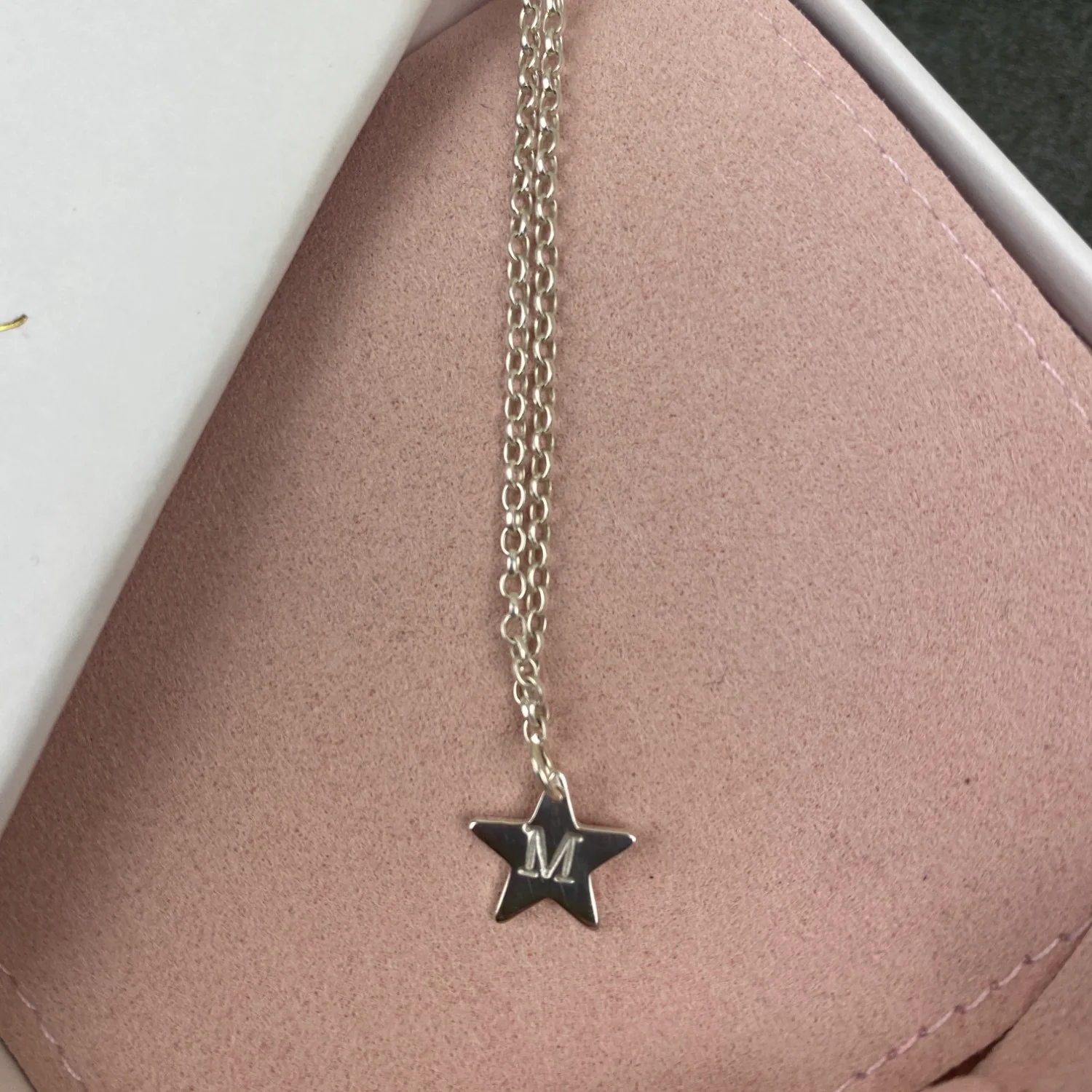 Sterling Silver Star Initial Necklace - Image 2