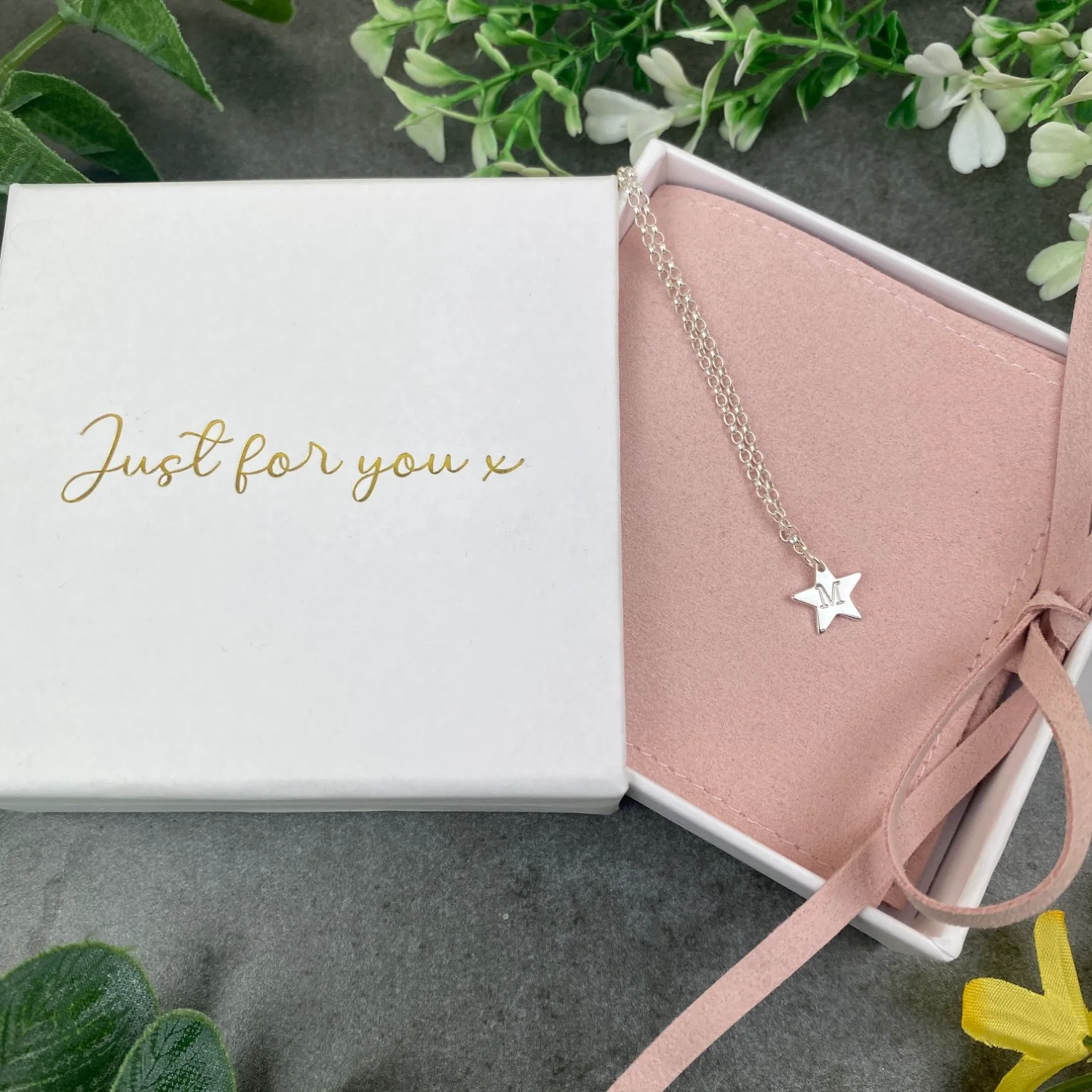 Sterling Silver Star Initial Necklace - Image 5