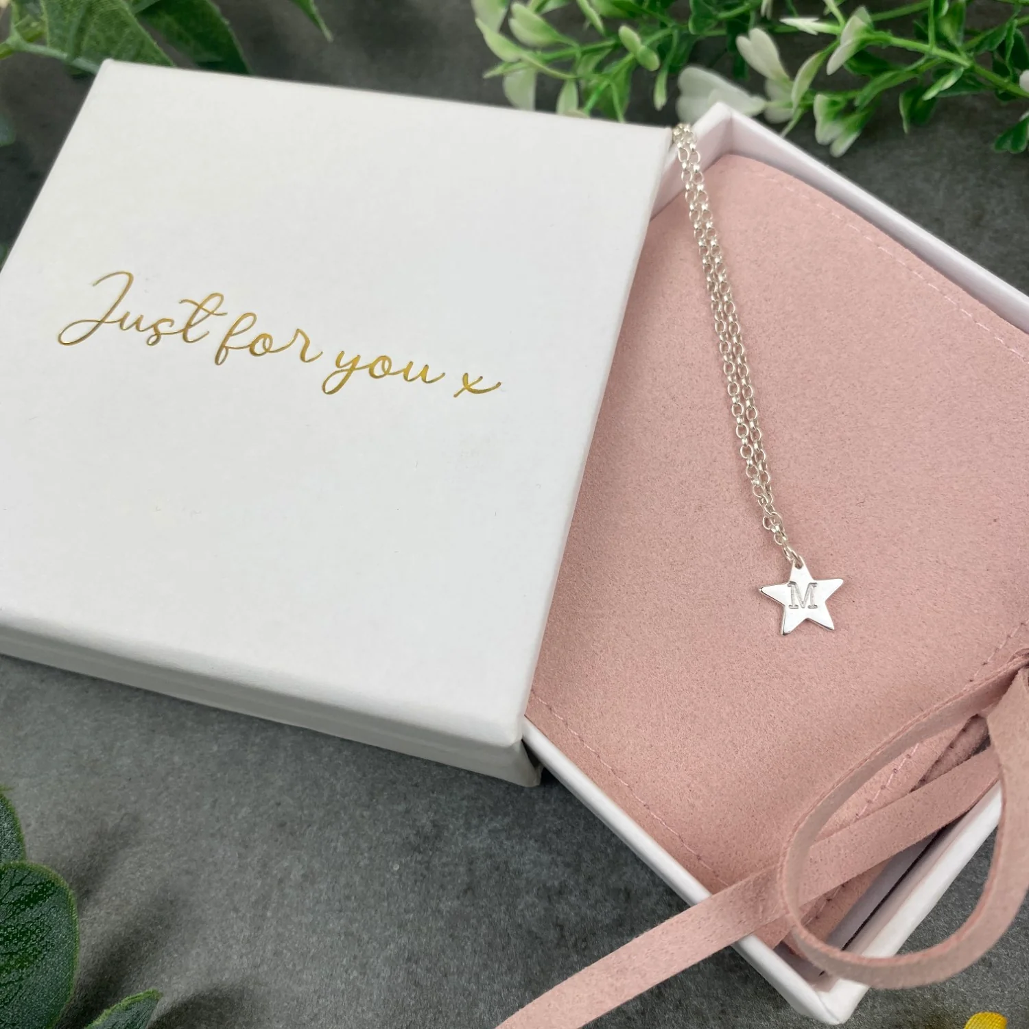 Sterling Silver Star Initial Necklace - Image 7