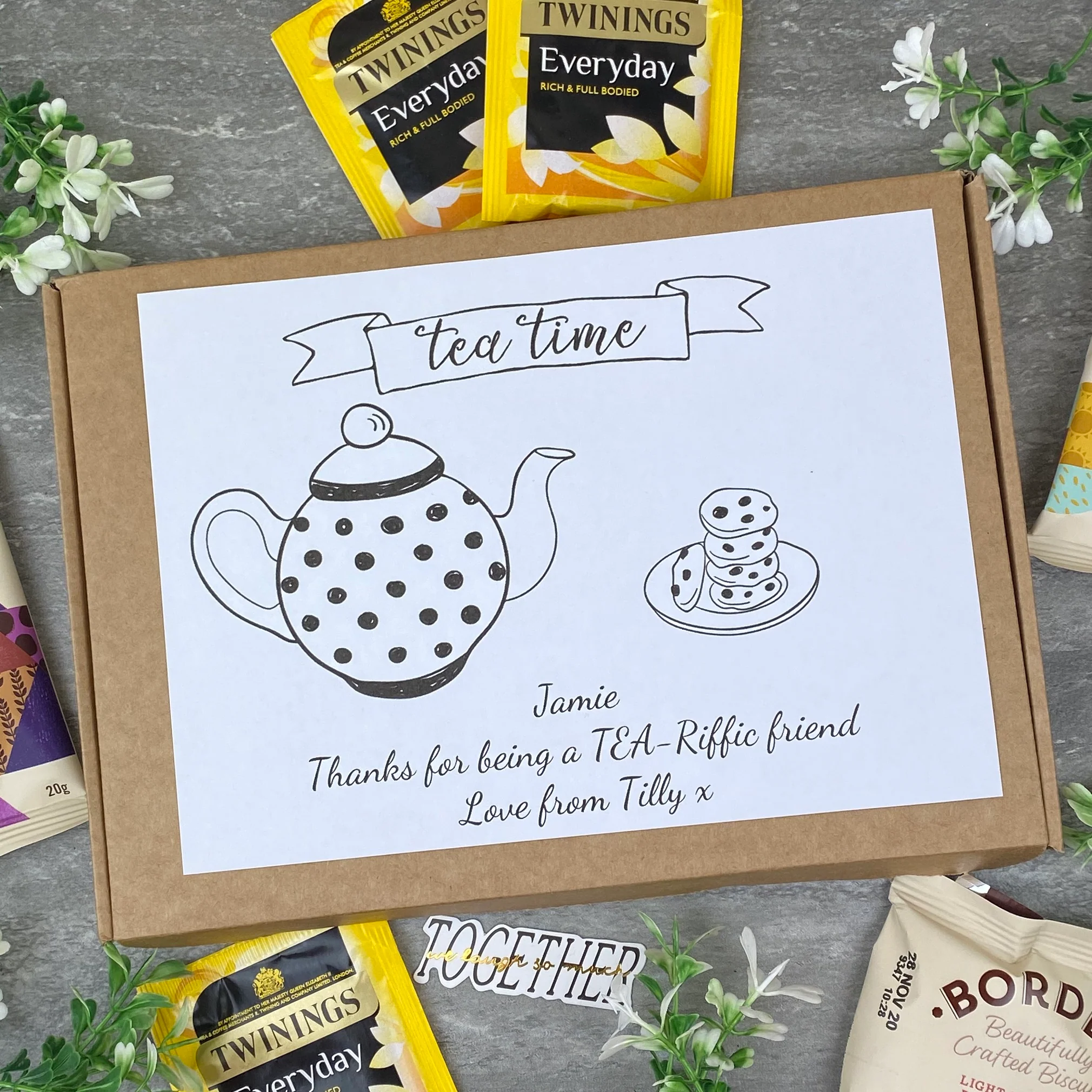 Tea-Riffic Friend Personalised Tea and Biscuit Box - Image 5