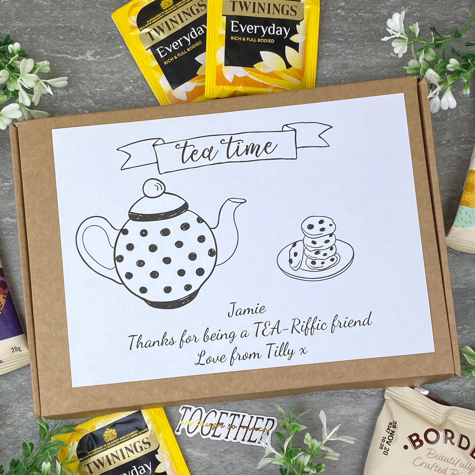 Tea-Riffic Friend Personalised Tea and Biscuit Box - Image 6