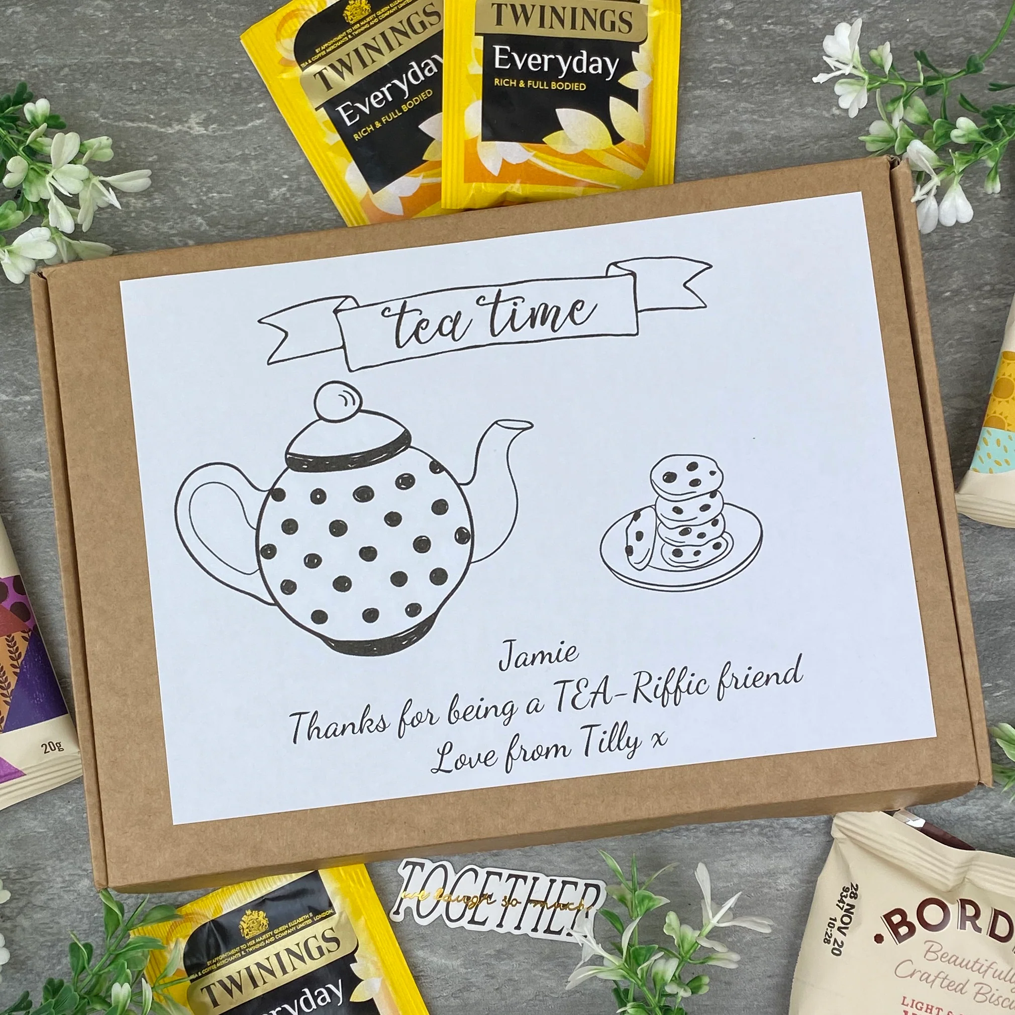 Tea-Riffic Friend Personalised Tea and Biscuit Box - Image 7