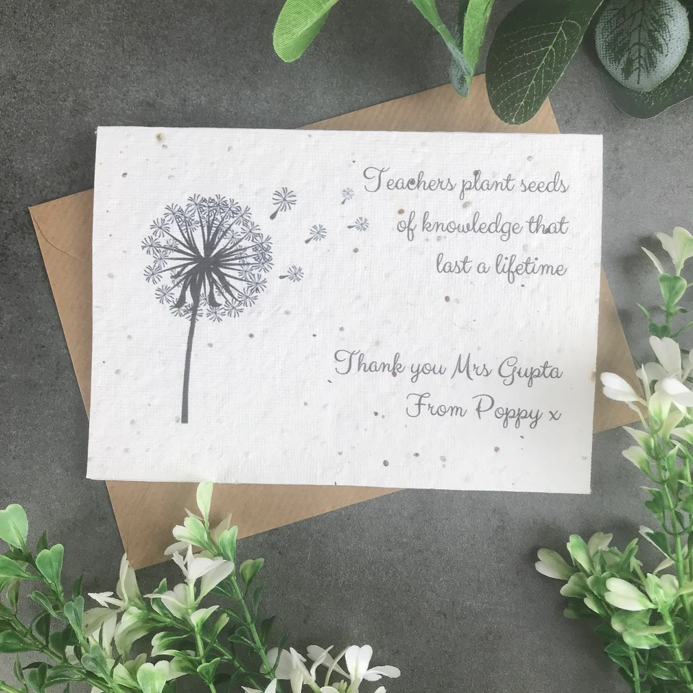 Teachers Plant Seeds Of Knowledge Card