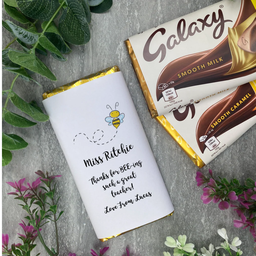 Thank You For Bee-ing Such A Great Teacher- Personalised Chocolate Bar - Image 2