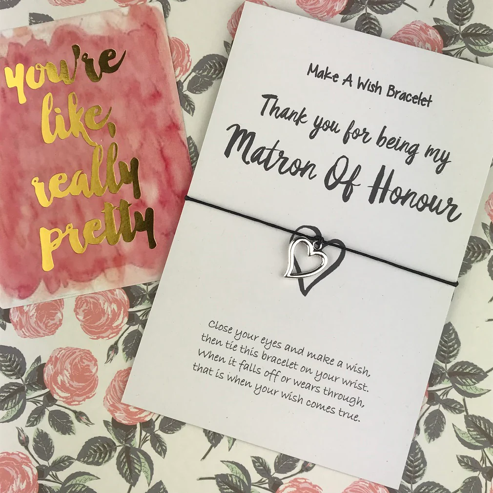 Thank You For Being My Matron of Honour Wish Bracelet - Image 2