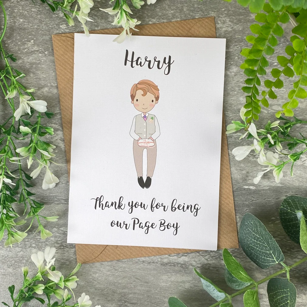 Thank You For Being Our Pageboy Card
