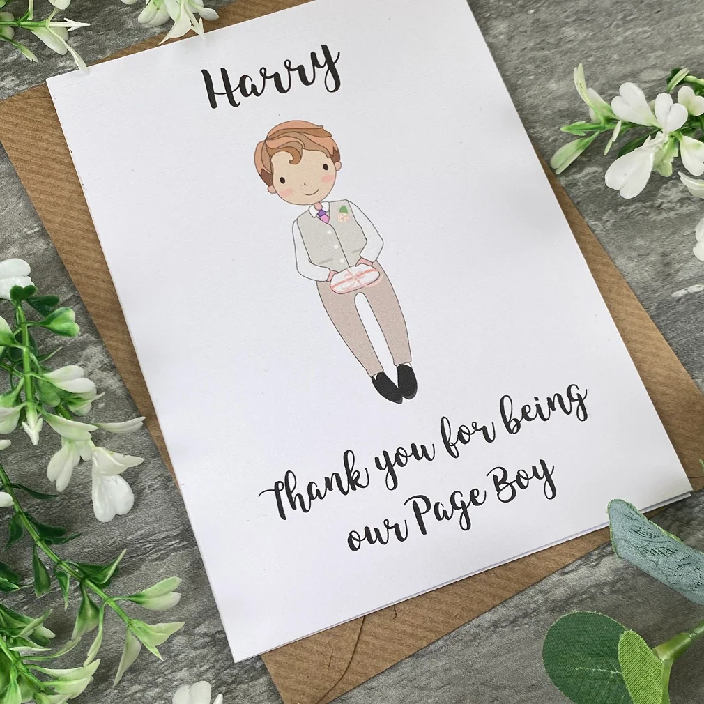 Thank You For Being Our Pageboy Card - Image 4