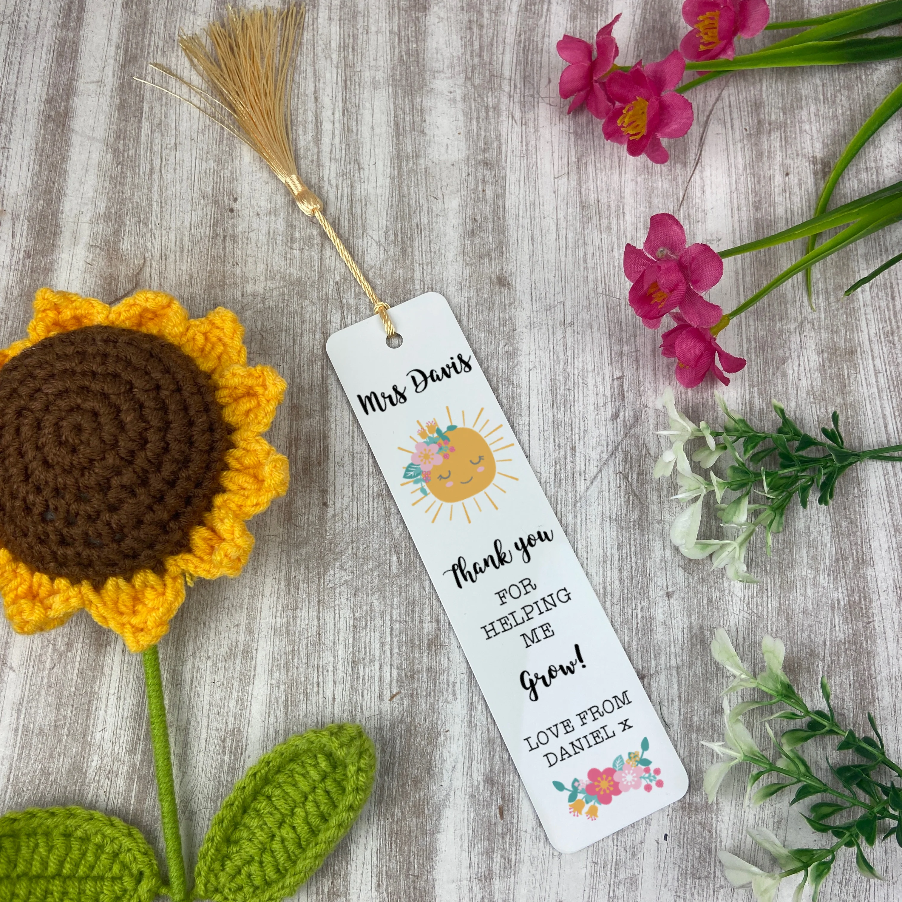 Thank You For Helping Me Grow Personalised Teacher Bookmark - Image 4
