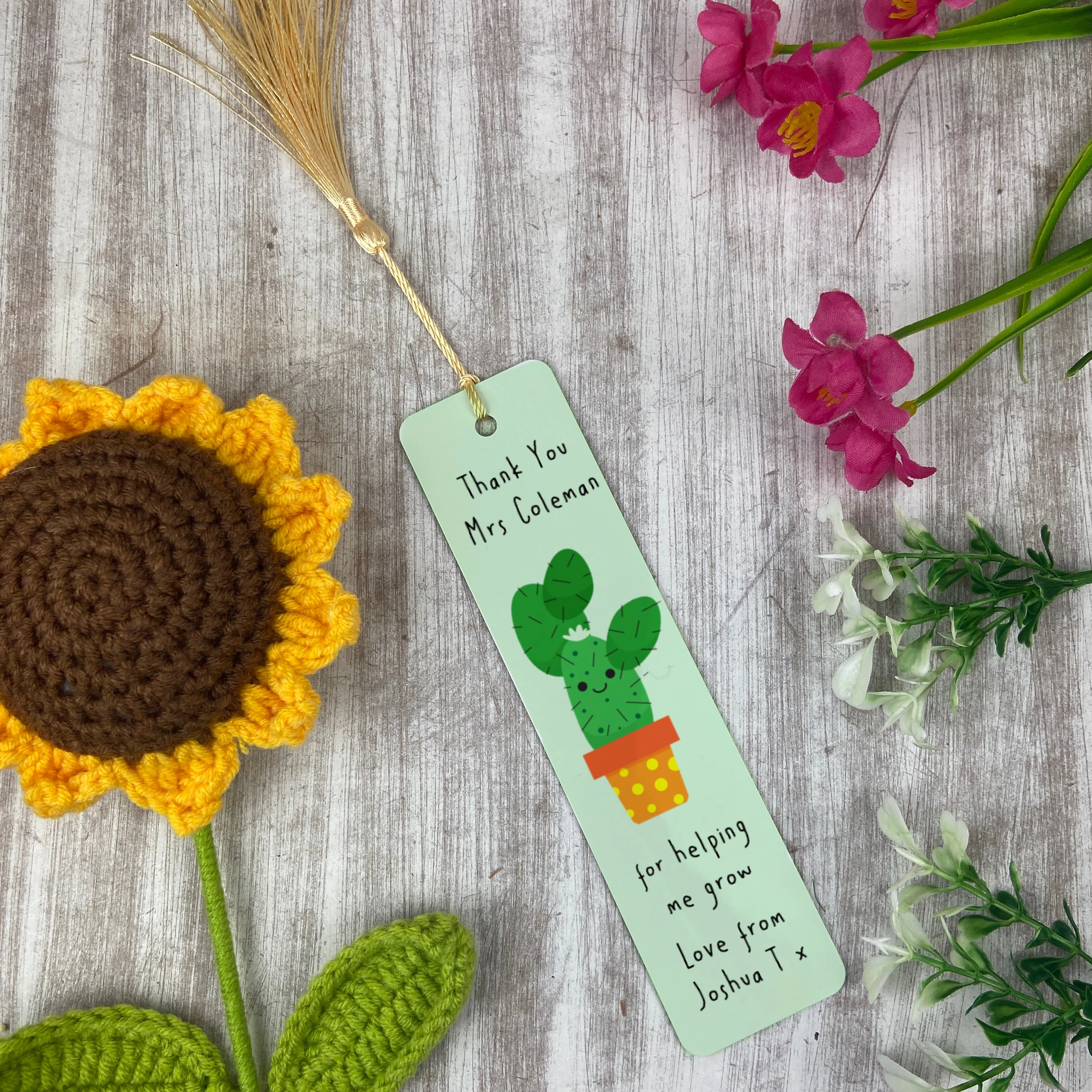 Thank You For Helping Me Grow Personalised Teacher Bookmark - Image 6