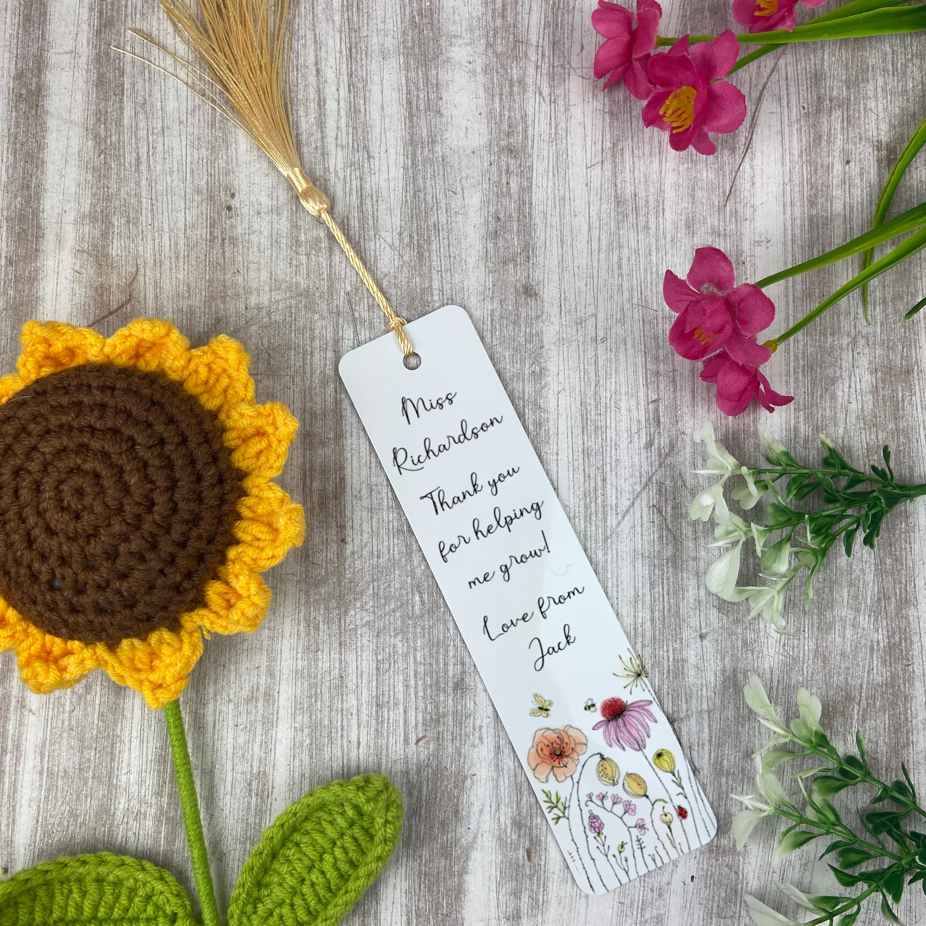 Thank You For Helping Me Grow Personalised Teacher Bookmark - Image 8