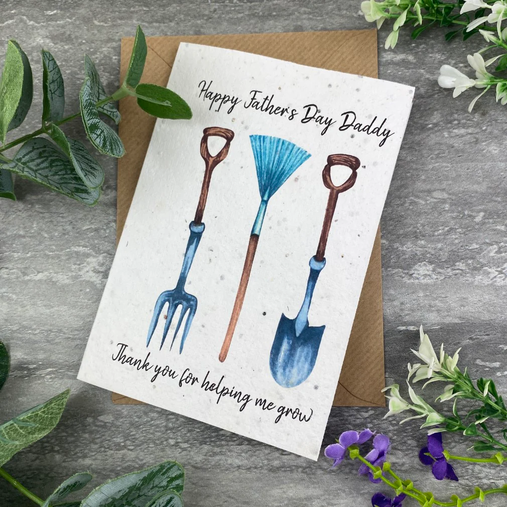 Thank You For Helping Me Grow Plantable Father's Day Card - Image 2