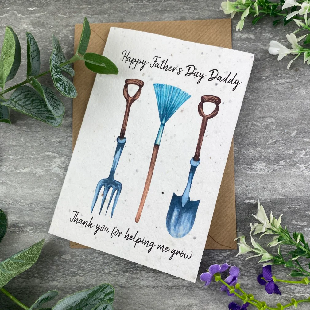 Thank You For Helping Me Grow Plantable Father's Day Card - Image 3