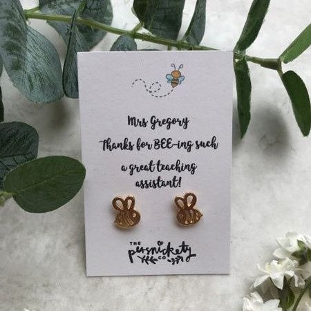 Thanks For BEE-ing Such A Great Teacher /Teaching Assistant Bee Earrings - Image 5
