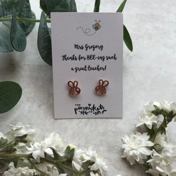 Thanks For BEE-ing Such A Great Teacher /Teaching Assistant Bee Earrings - Image 6