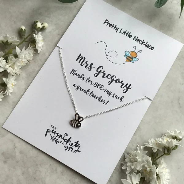 Thanks For BEE-ing Such A Great Teacher / Teaching Assistant Bee Necklace - Image 6
