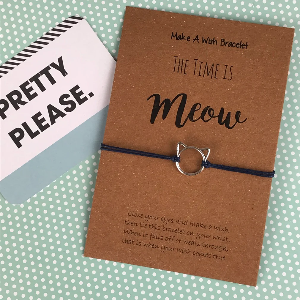 The Time is Meow Cat Wish Bracelet - Image 3