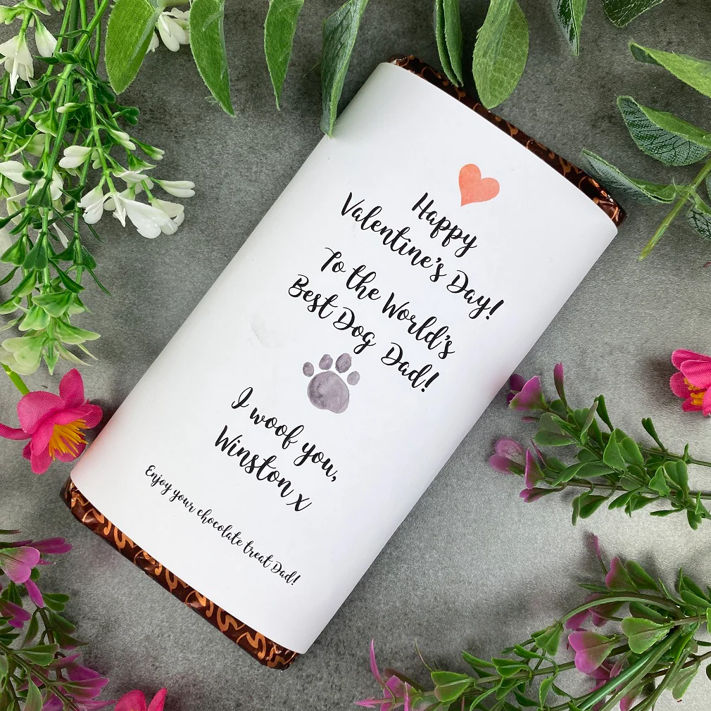 The World's Best Dog Dad/Mum Valentine's Day Chocolate Bar