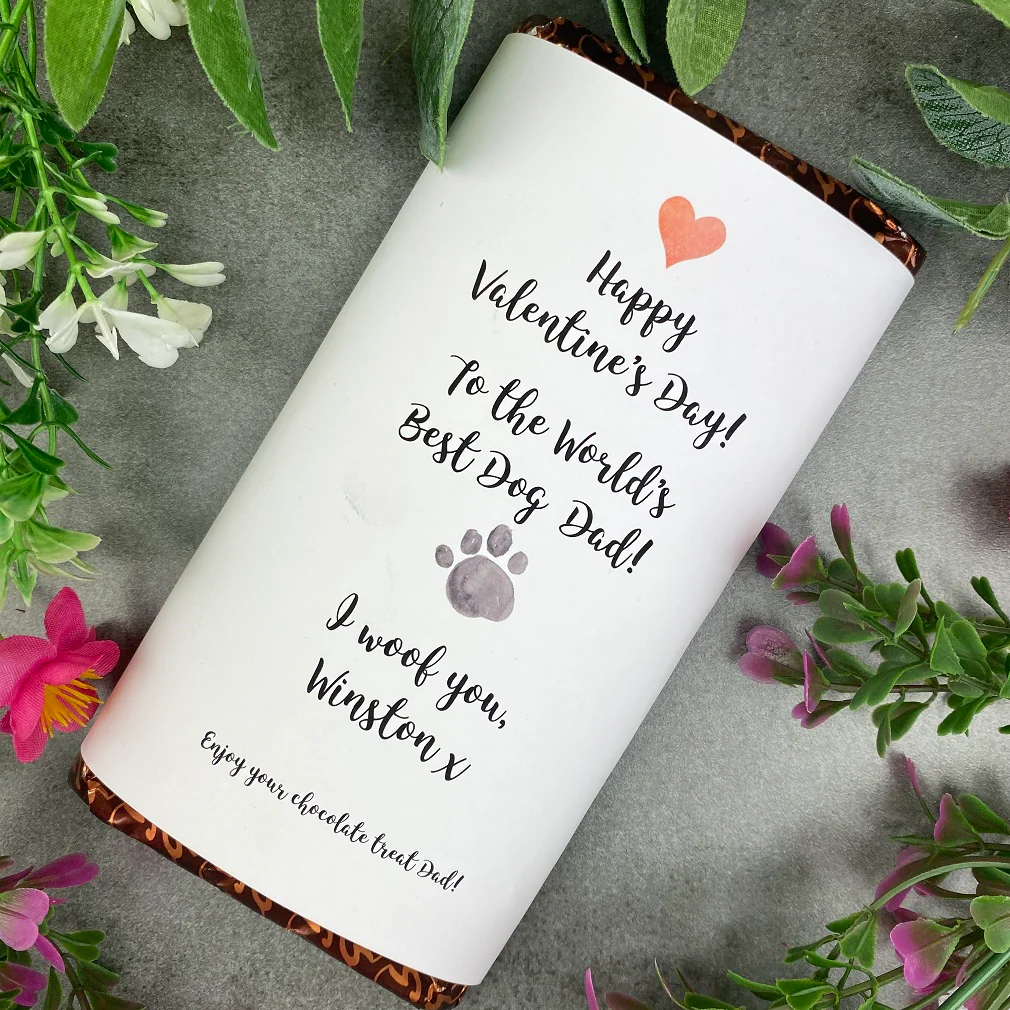 The World's Best Dog Dad/Mum Valentine's Day Chocolate Bar - Image 4