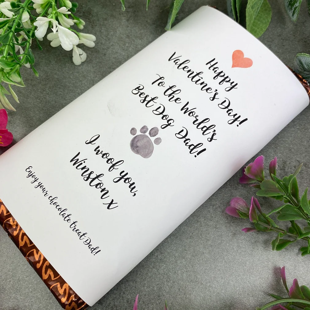 The World's Best Dog Dad/Mum Valentine's Day Chocolate Bar - Image 5