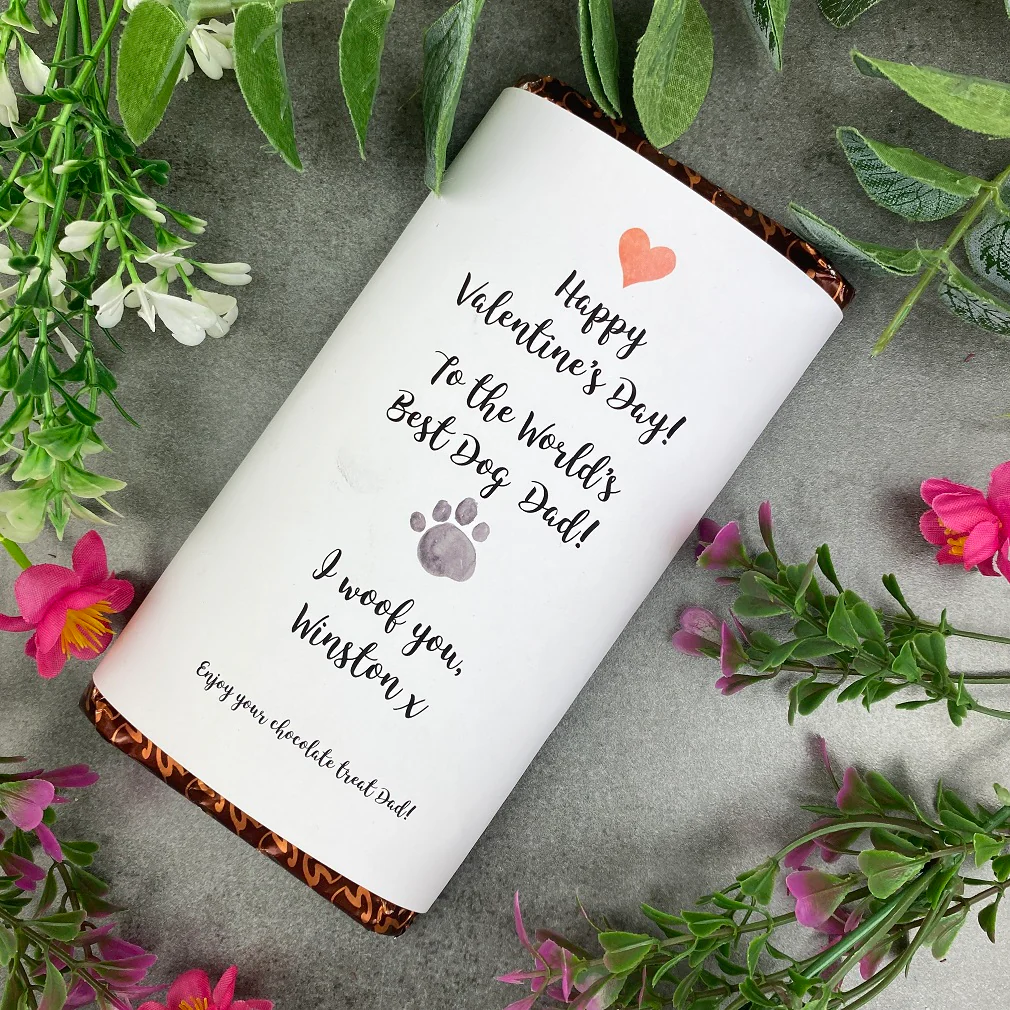 The World's Best Dog Dad/Mum Valentine's Day Chocolate Bar - Image 7