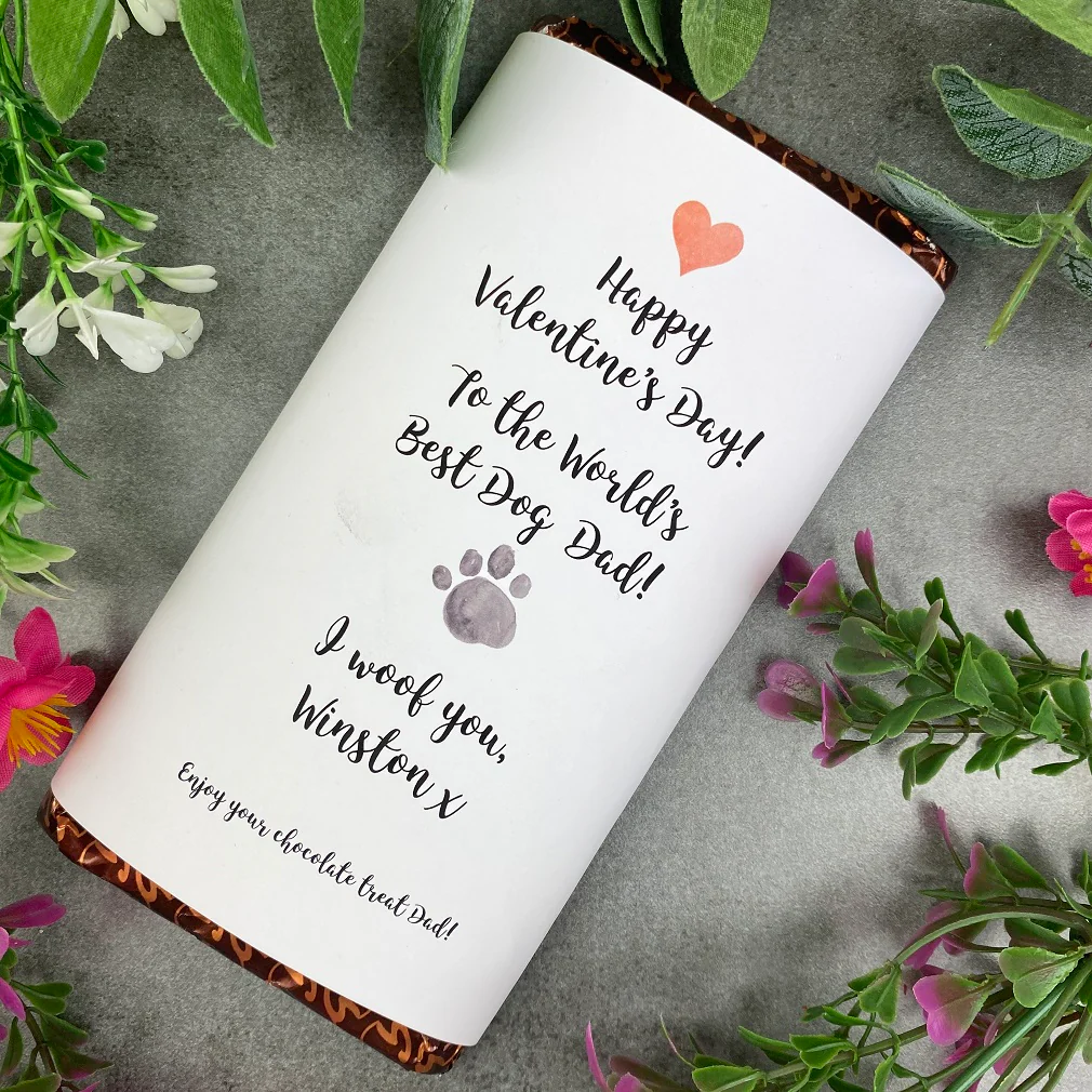 The World's Best Dog Dad/Mum Valentine's Day Chocolate Bar - Image 8