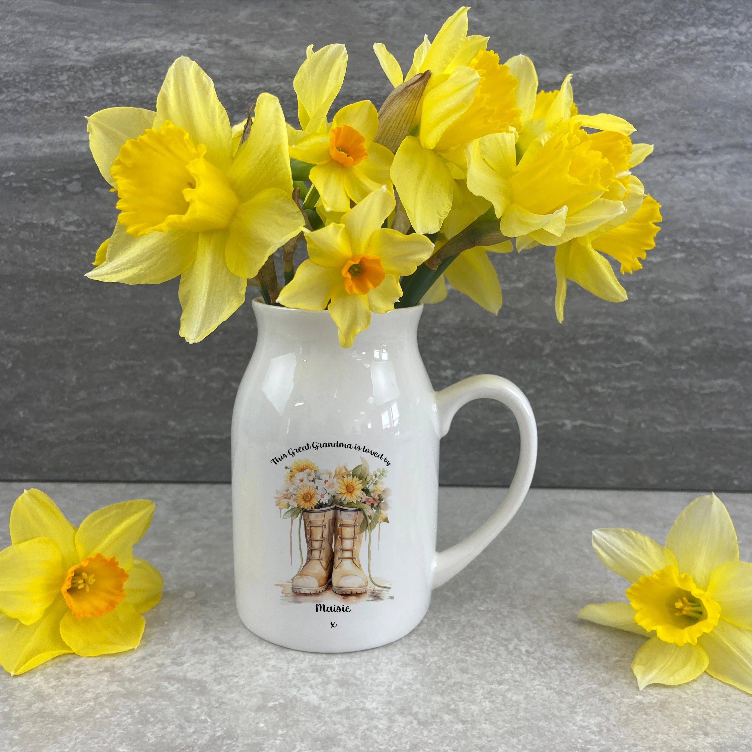 This Great Grandma is Loved By Personalised Jug - Image 2