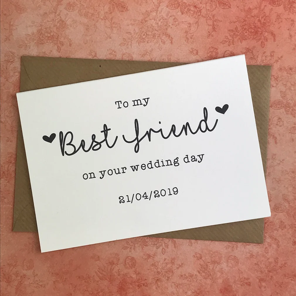 To My Best Friend on your Wedding Day