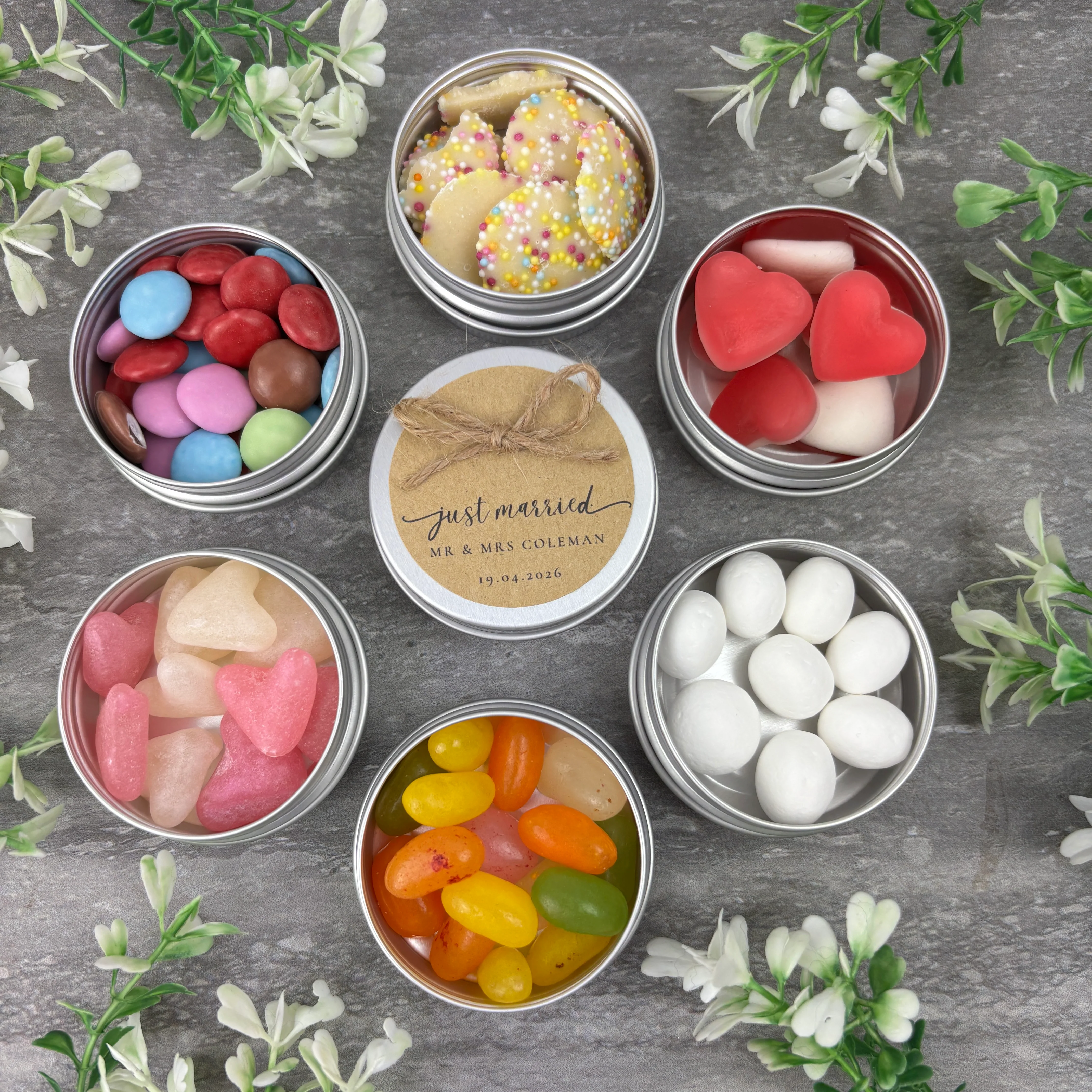 Wedding Sweet Tins with Twine - Image 2