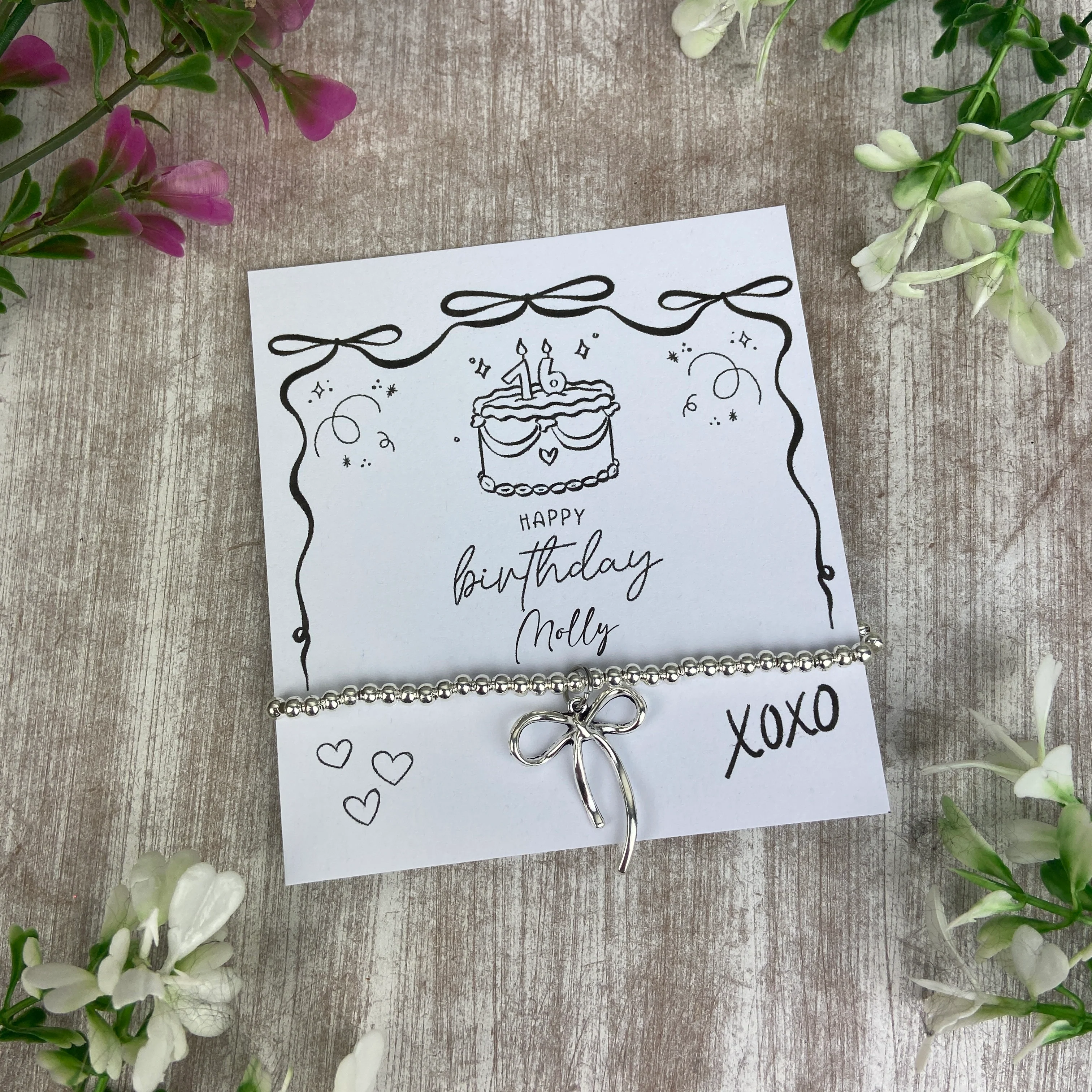 Whimsical Bow 16th Birthday Bracelet - Image 2