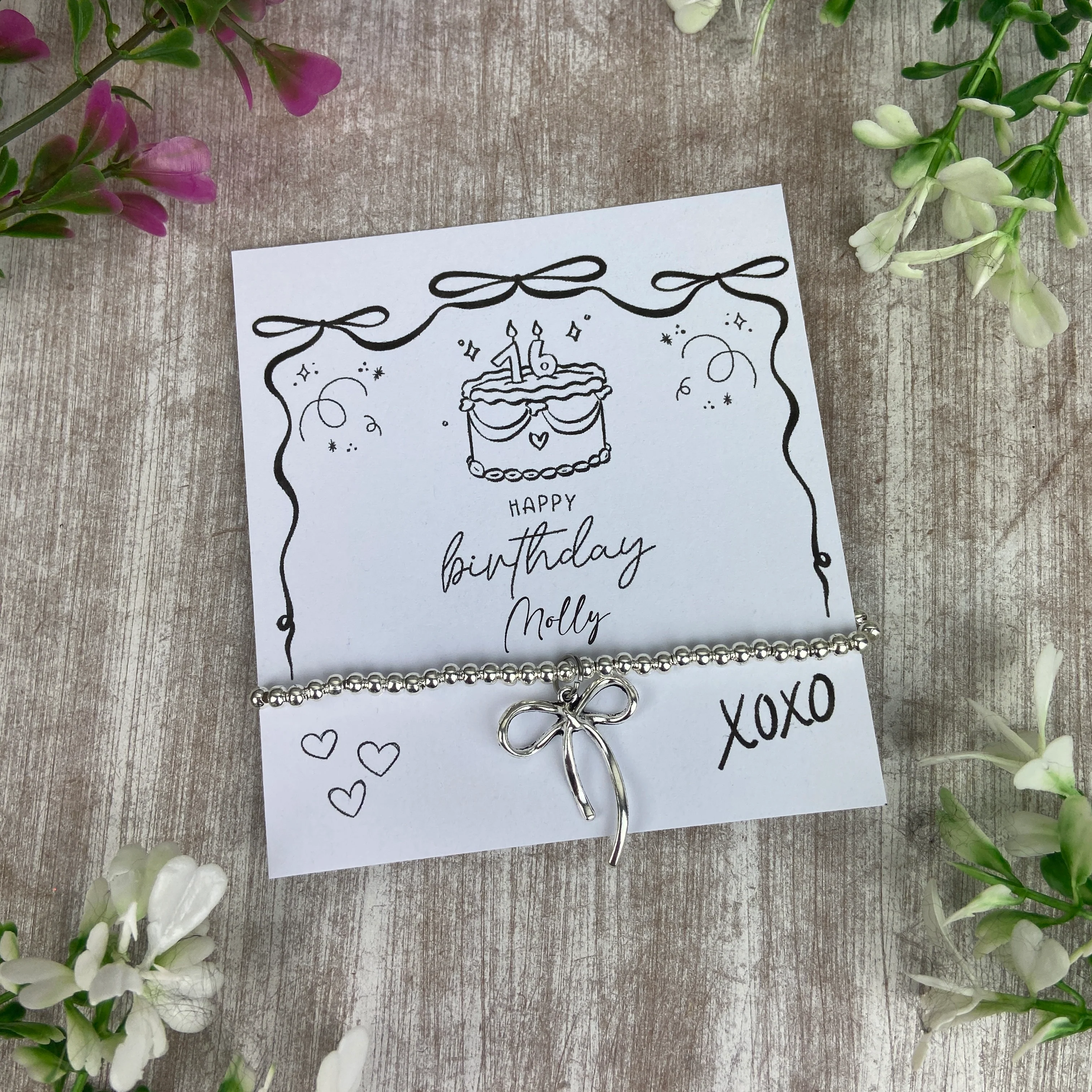 Whimsical Bow 16th Birthday Bracelet - Image 4